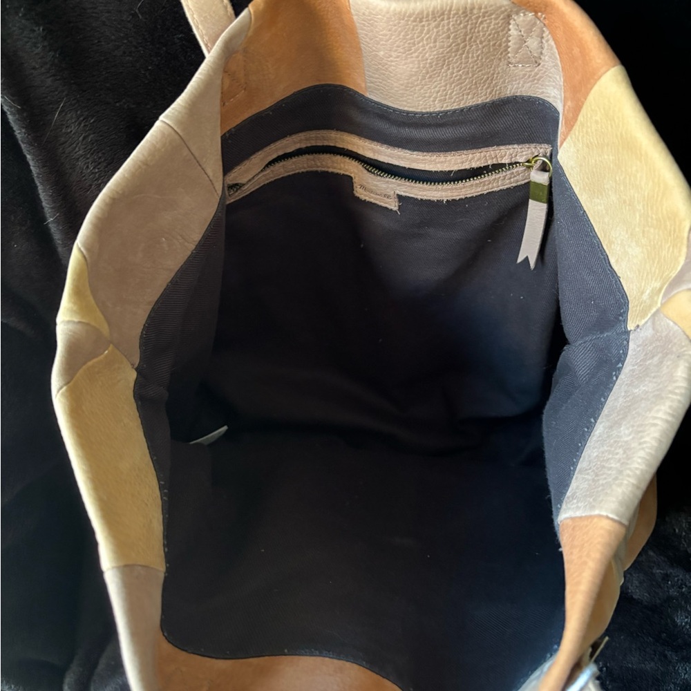 Madewell color block leather tote, NWT - Picture 6 of 10